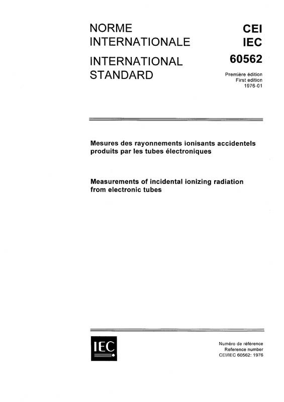 Cover IEC 60562:1976